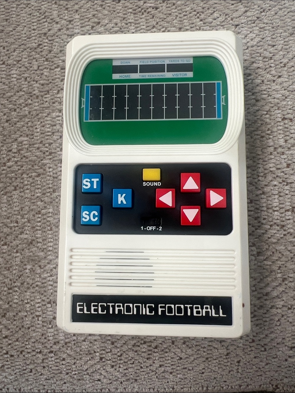 Basic Fun Mattel Retro Electronic Football Handheld Game White Tested Works